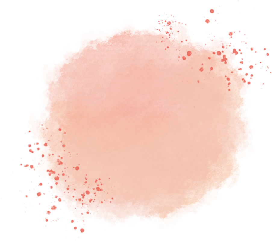 peach watercolor stain