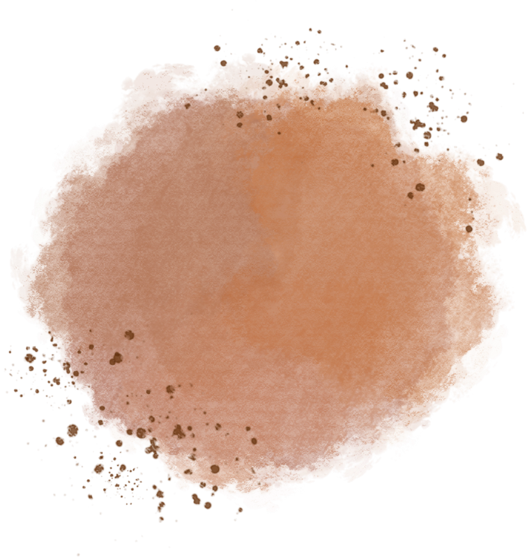 orange watercolor stain